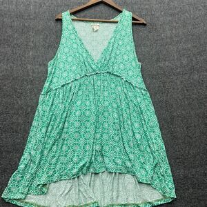 Matilda Jane Top Womens XL Green Sleeveless Tank Babydoll Sprees Whippy
